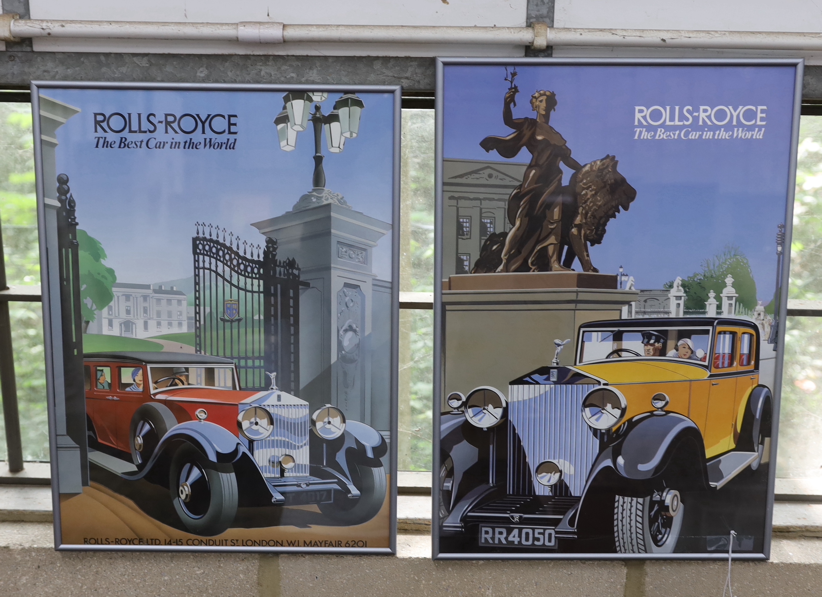 A pair of Rolls Royce prints, larger 61 x 42cm